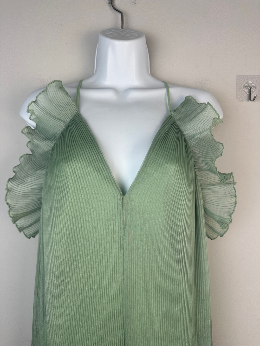 Alice McCall Ruffle Jumpsuit Green Size 4 Lightweight Romper Feminine Playsuit - Picture 3 of 16